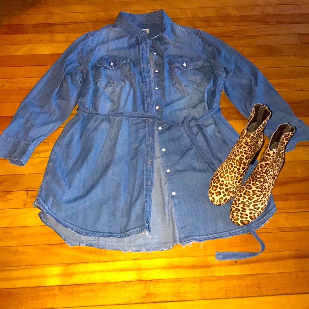 EUC ✨Universal Thread Denim Button Up Dress Sz. 1X - Picture 1 of 7
